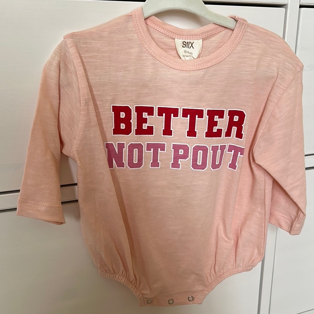 Pink Long Sleeve Baby Christmas Onesie